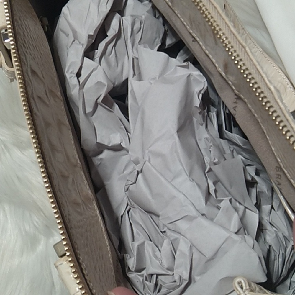 SOLD!! NWT Alice Sunglow Melbourne Genuine Leather Brahmin Bag W Dust Bag - Picture 14 of 16